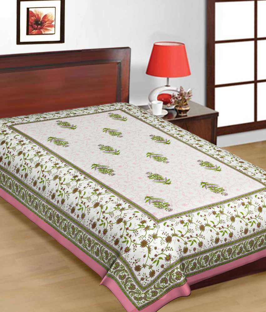     			UniqChoice Printed Cotton Single Bed Sheet