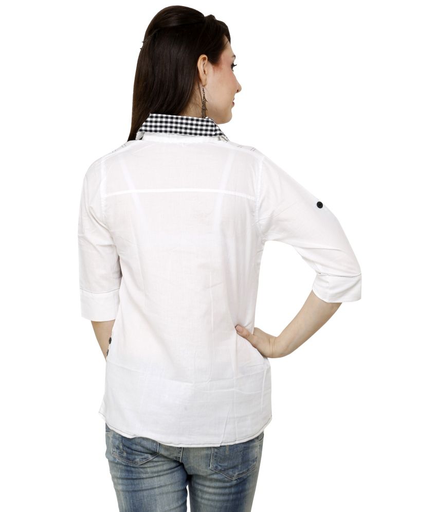 womens white cotton shirts uk