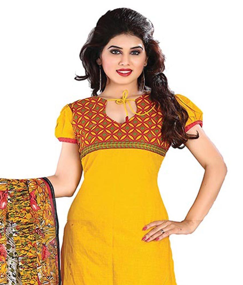 unstitched cotton dress material online