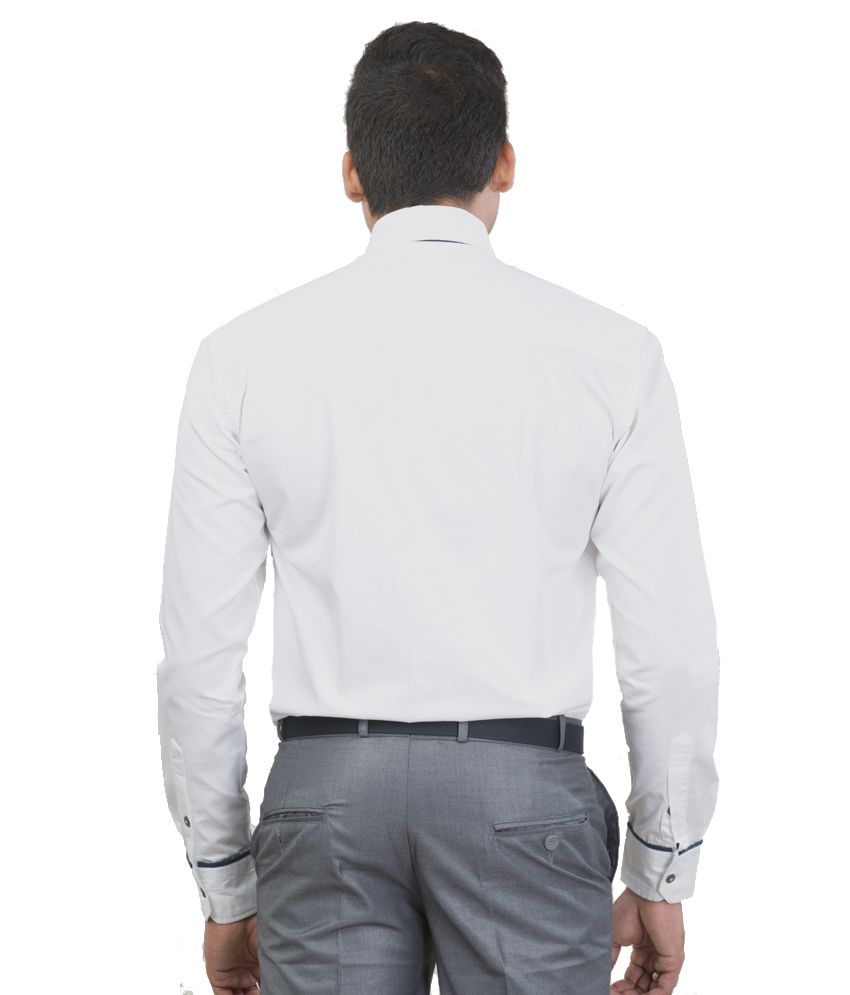 Root White Cotton Formal Shirt Buy Root White Cotton Formal Shirt Online At Best Prices In 1251