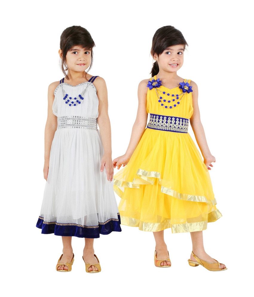 Tiny Toon Multi color Pack of 2 beautiful Dresses For Kids
