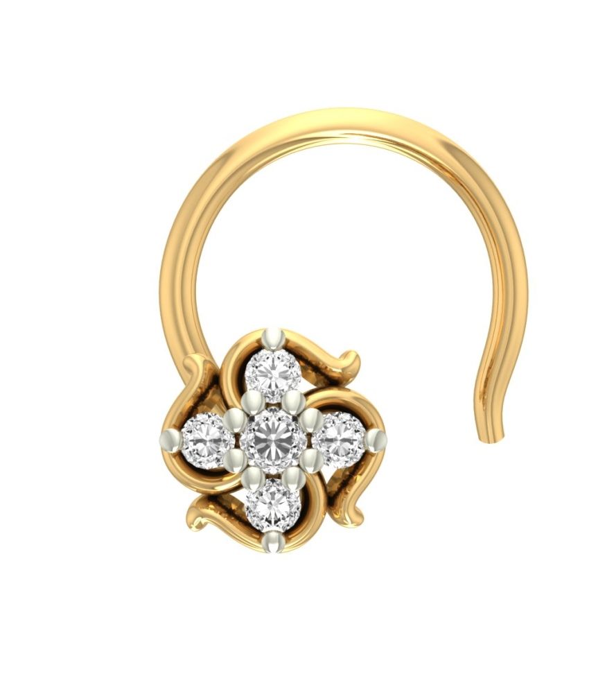 Jewels5 18k Gold Classic Nose Pins Buy Jewels5 18k Gold Classic Nose