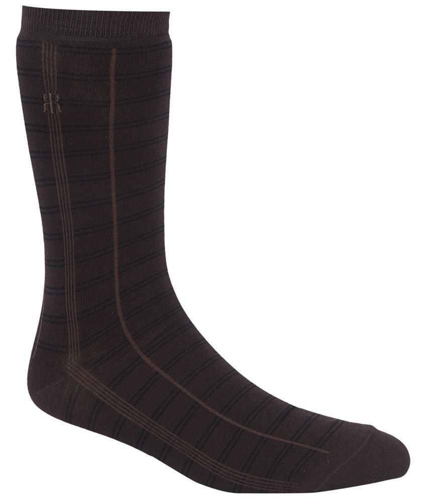 Raymond Dark Brown Full Length Formal Socks for Men: Buy Online at Low ...