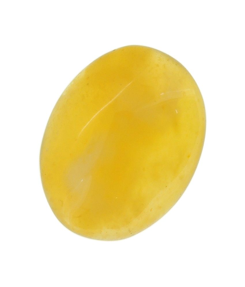 Astrals Gems 6 Ratti of Yellow Agate Semi Precious Gemstone: Buy ...