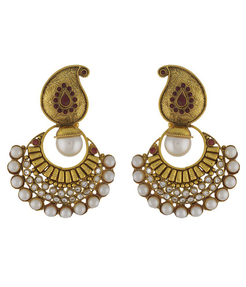 Chaahat Fashion Jewellery New Model Fashion Pearl Copper Chandbali ...
