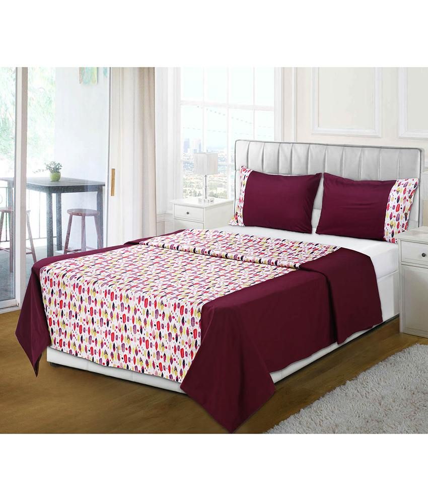 Aurave Multicolour Leaves Cotton Comforter Buy Aurave Multicolour