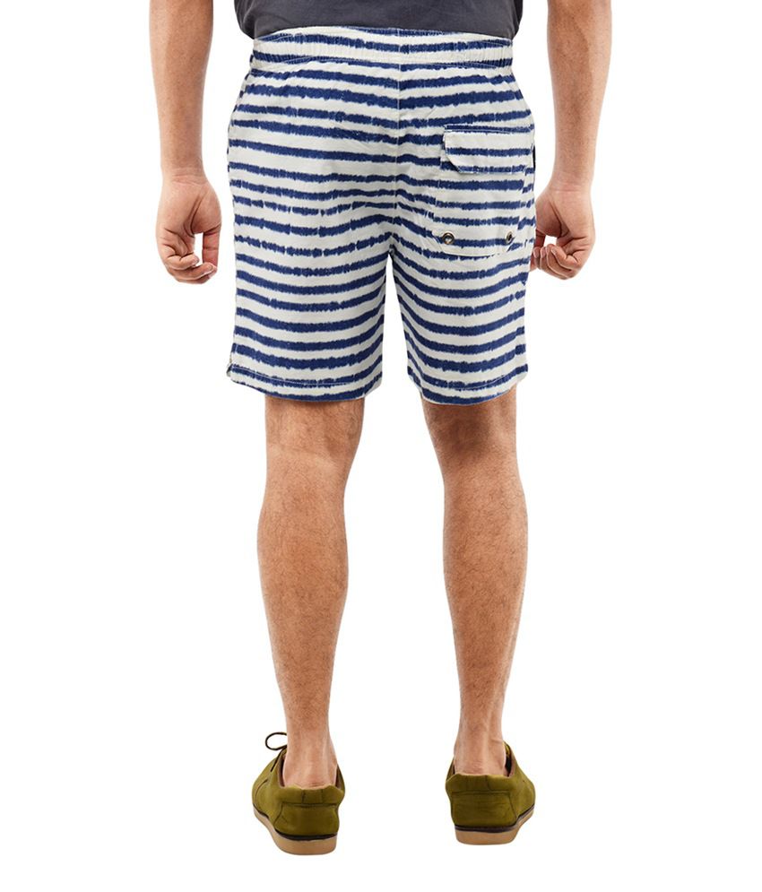 Blue Wave Blue & White Stripes Shorts (Pack of 2) - Buy Blue Wave Blue ...