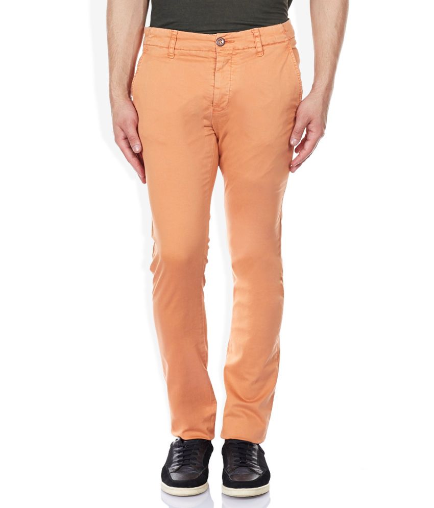 orange velvet trousers