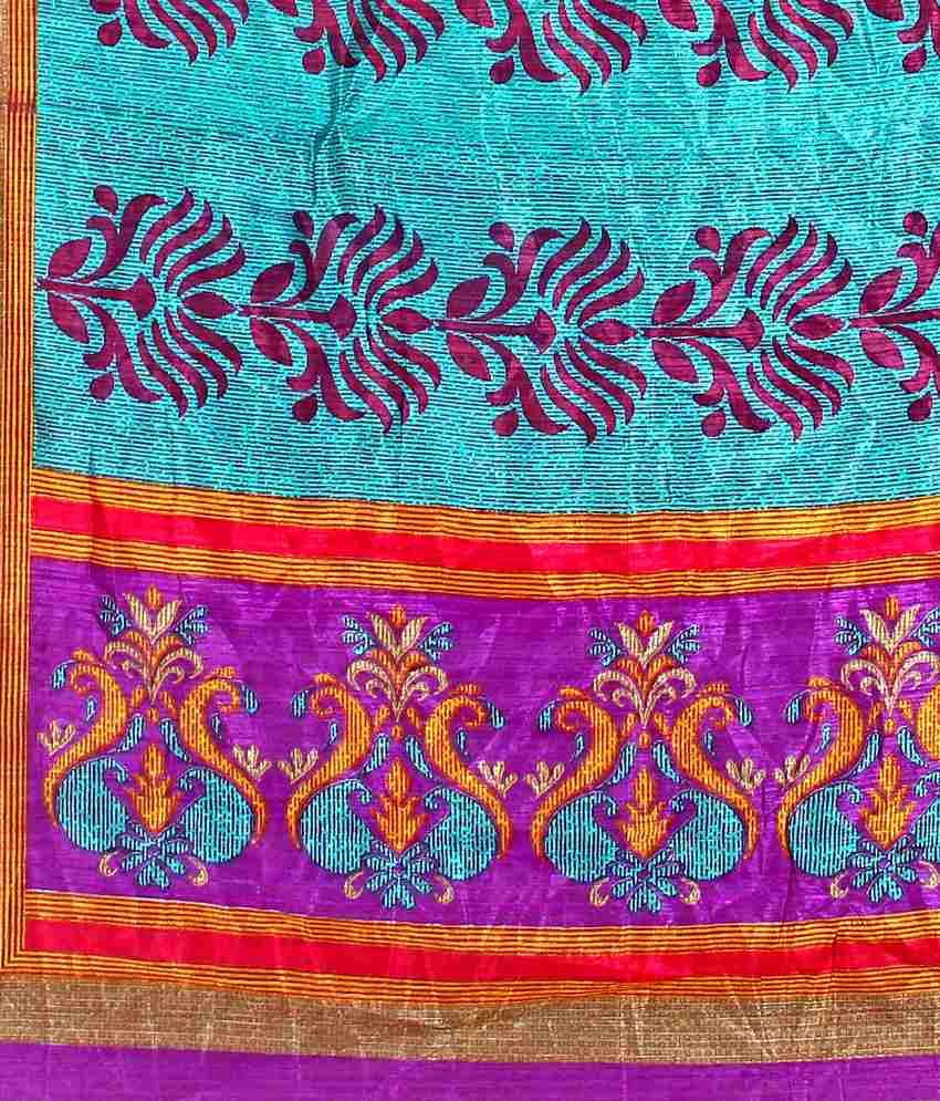 Shyam Silk Fabrics Multi Color Silk Saree - Buy Shyam Silk Fabrics ...