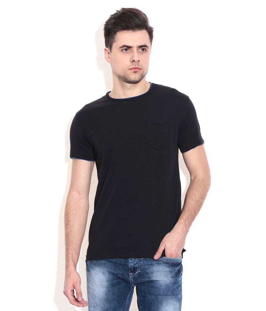 Mufti Black Round Neck T-Shirt - Buy Mufti Black Round Neck T-Shirt ...