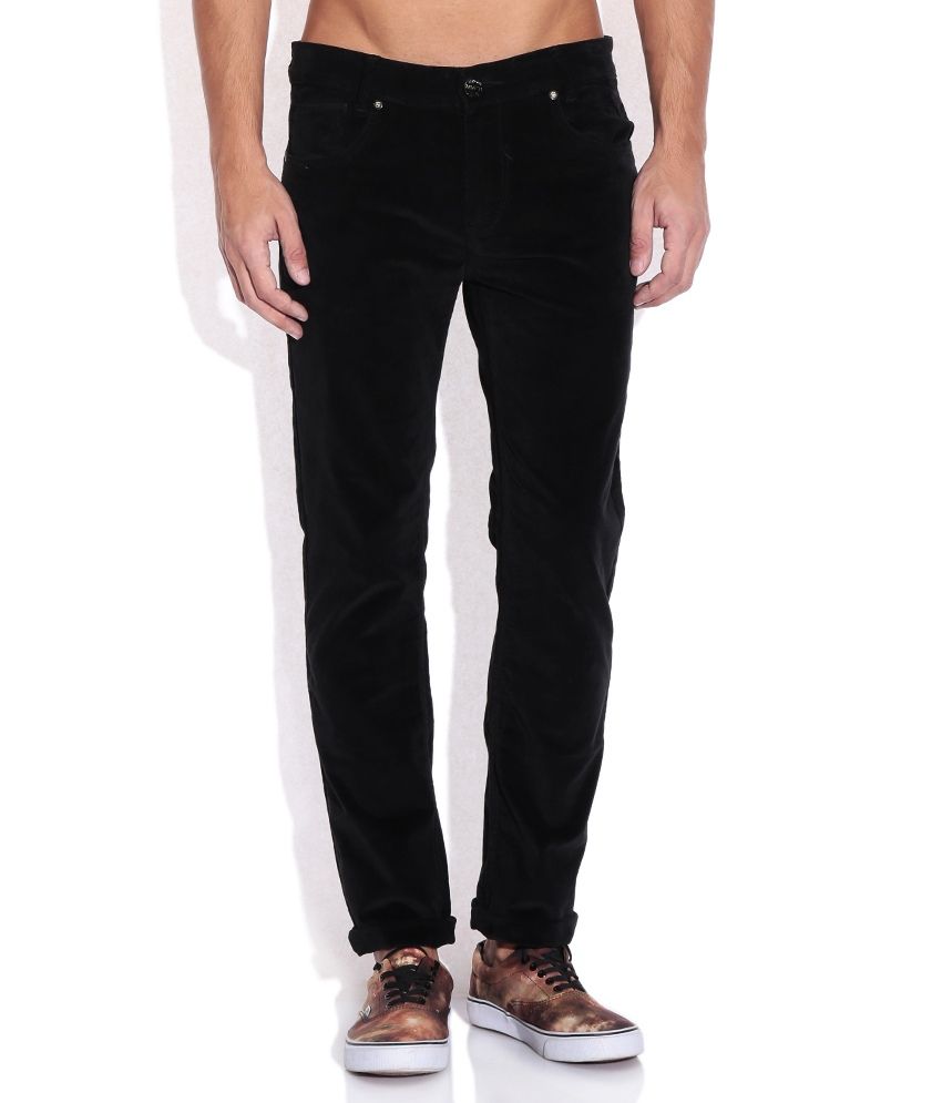 Mufti Black Slim Fit Trousers - Buy Mufti Black Slim Fit Trousers Online at Low Price in India 