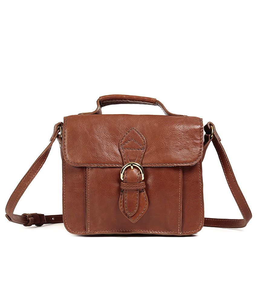 Hidesign CHIONE 01 Tan Leather Sling Bag - Buy Hidesign CHIONE 01 Tan ...