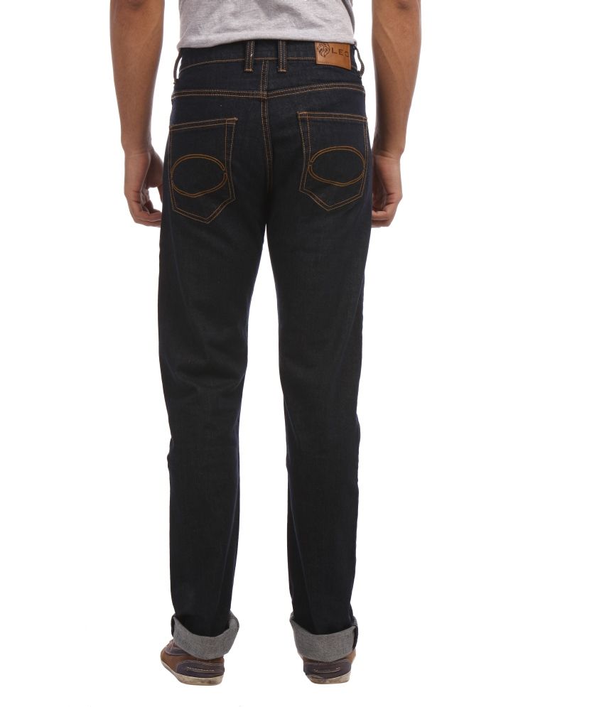 Leo Blue Cotton Slim Fit Jeans Combo Of 2 Buy Leo Blue Cotton Slim