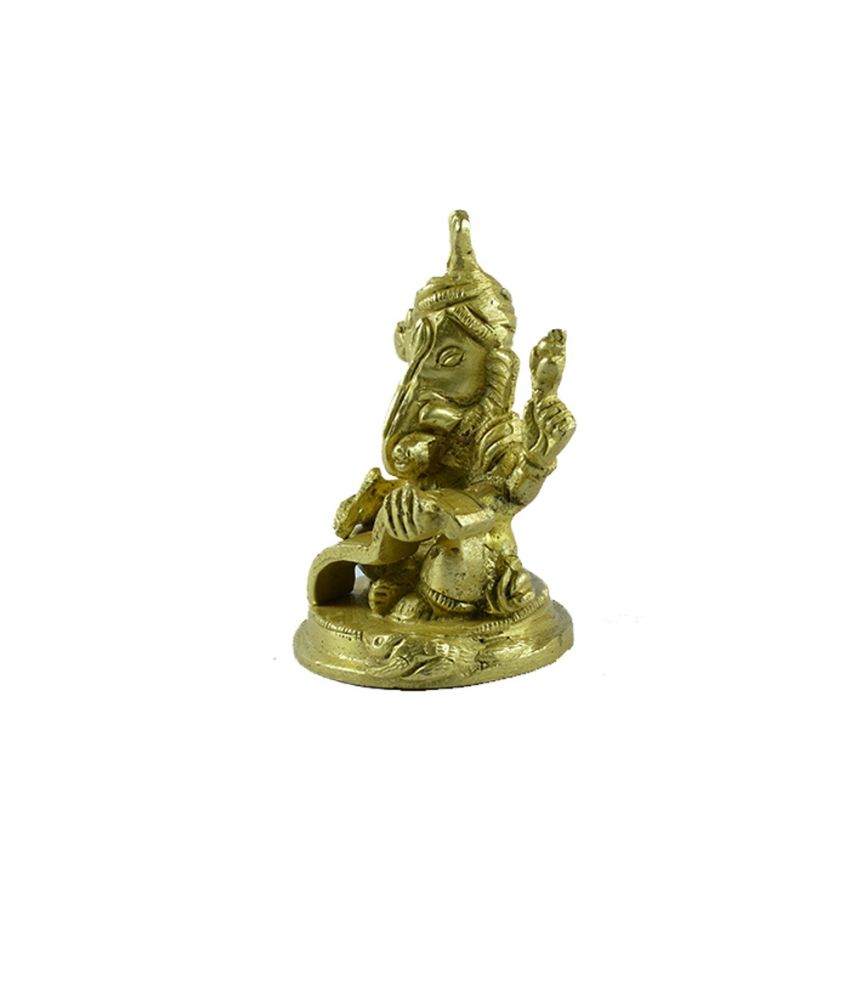 Craftuno Brass Lord Ganesh Writing Mahabharat: Buy Craftuno Brass Lord ...