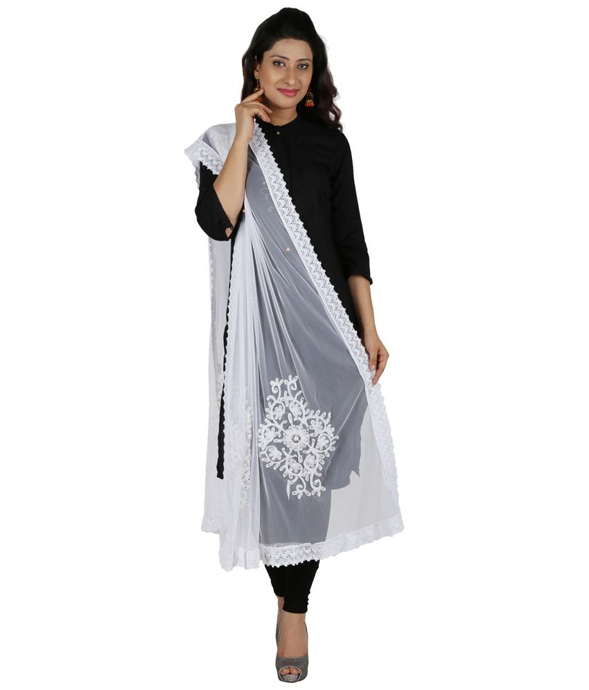 Etoles White Net Dupattas Price in India - Buy Etoles White Net ...