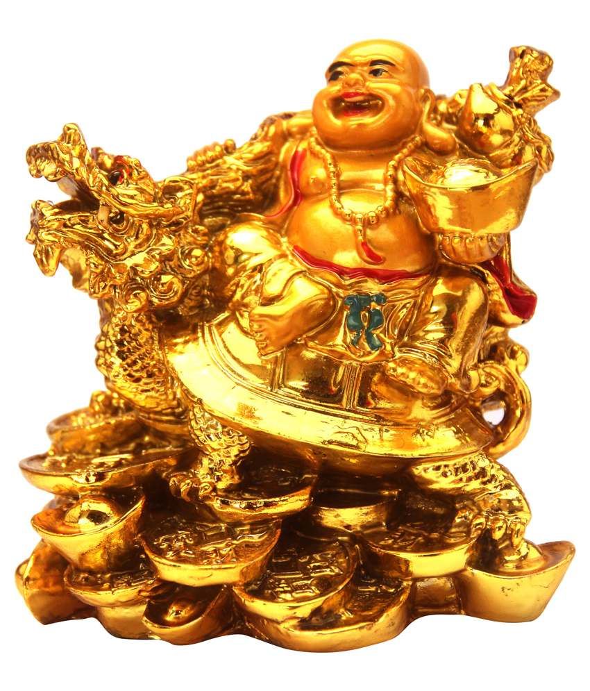     			Astrologer Face Reader Golden Brass Laughing Budha