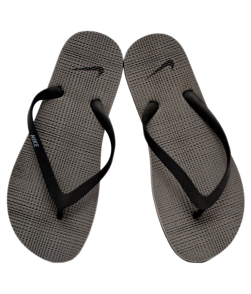 nike grey flip flops