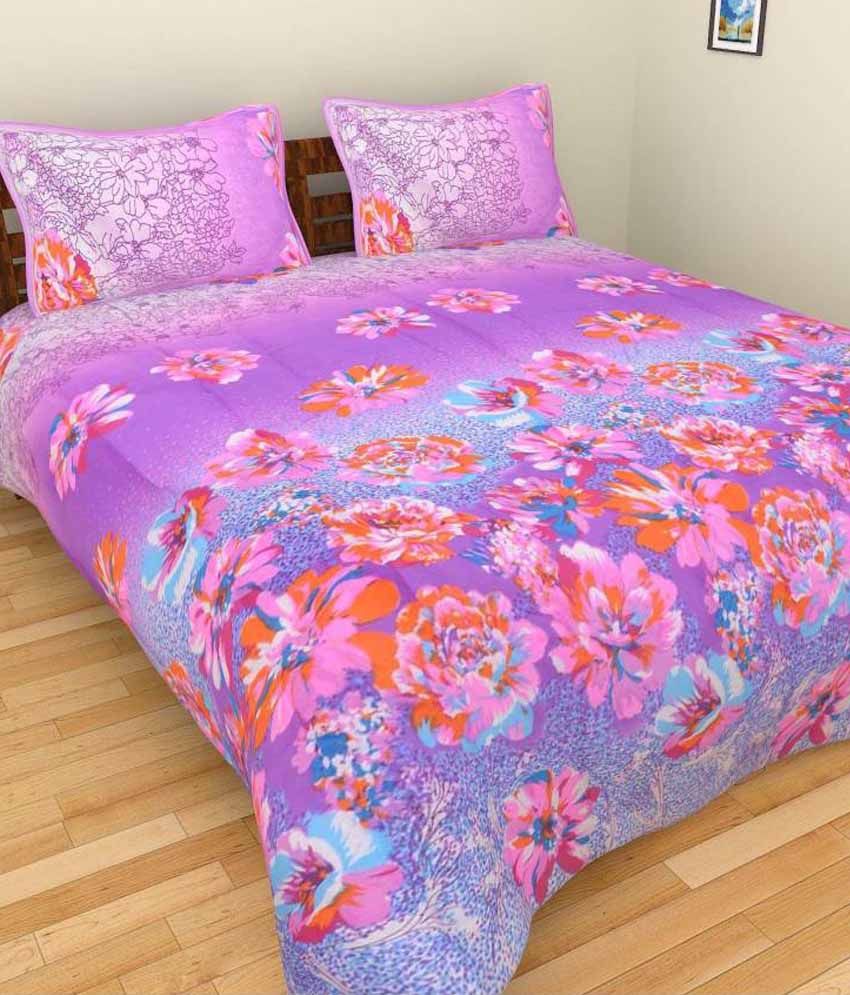 Bsb Trendz Polycotton Bed Sheets With Pillow Covers (Pack Of 3) Buy Bsb Trendz Polycotton Bed