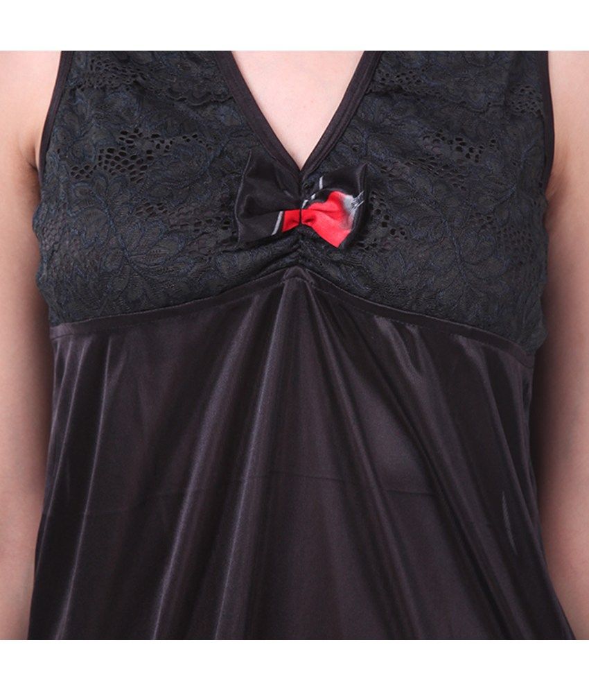 black silk night suit