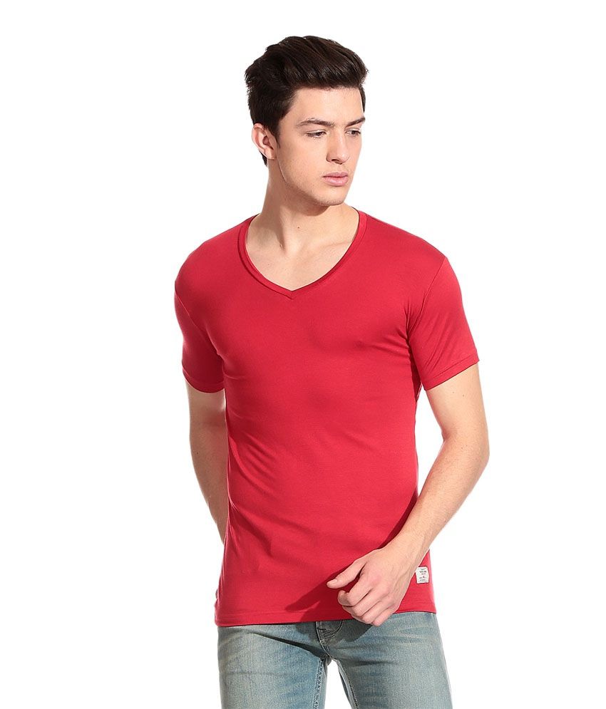 Arihant Garment Red Cotton Blend T-shirts - Buy Arihant Garment Red ...