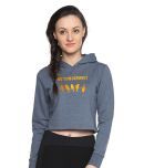 Campus Sutra Blue Cotton - Fleece Non Zippered Sweatshirt