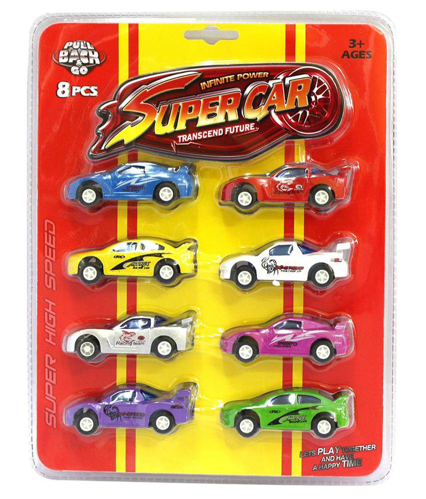     			Smiles Creation Set Of 8 Pull Back Racing Sports Car Toy For Kids