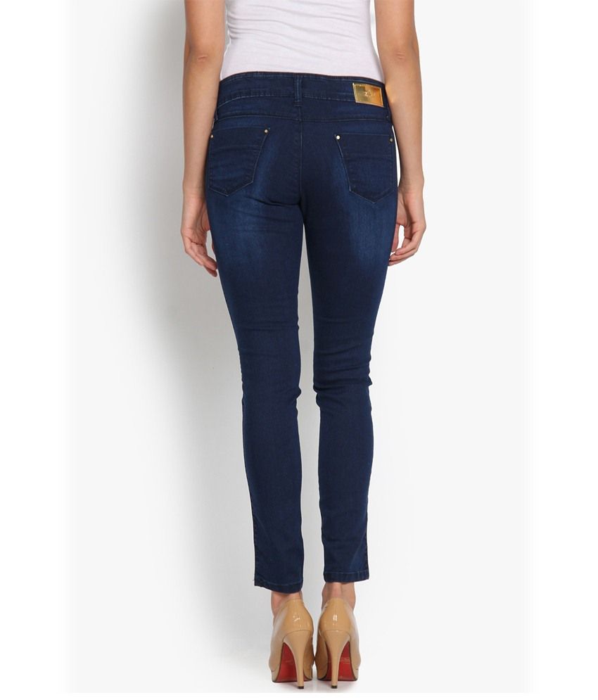 Tokyo Talkies Bright Blue Skinny Jeans for Women Buy Tokyo Talkies