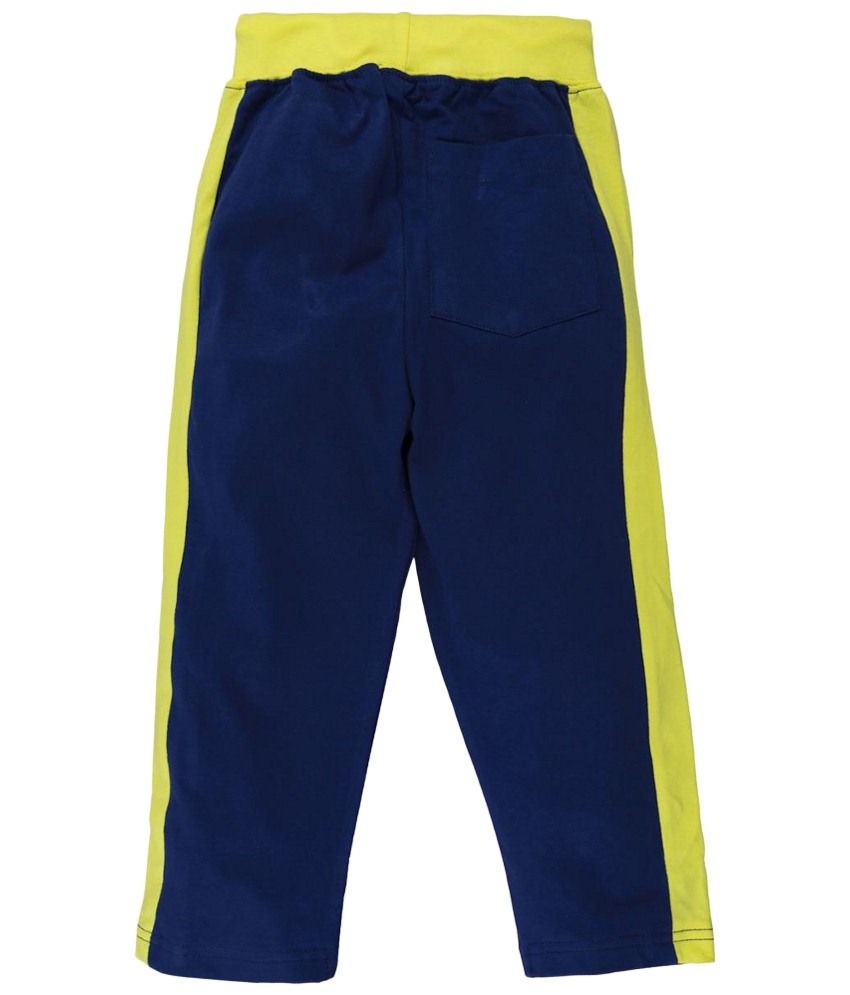 blue and yellow track pants