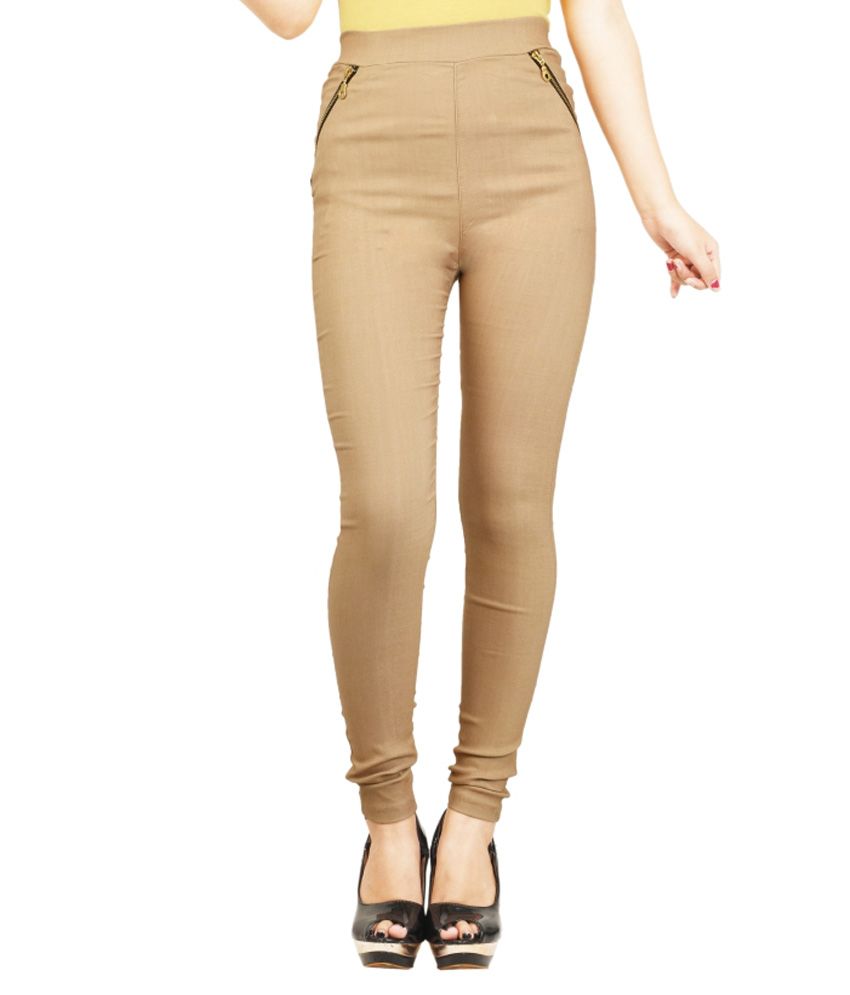 beige jeggings