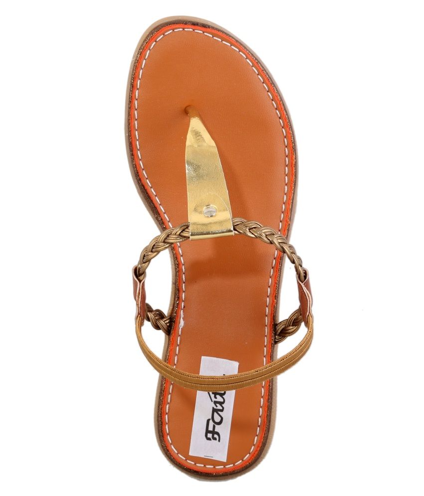 Faith Orange Daily Wear Sandals Price in India- Buy Faith Orange Daily Wear Sandals Online at 