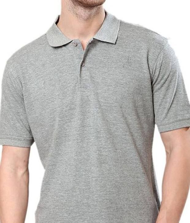 Lime Gray Cotton Blend Polo Tshirts Buy Lime Gray Cotton Blend Polo