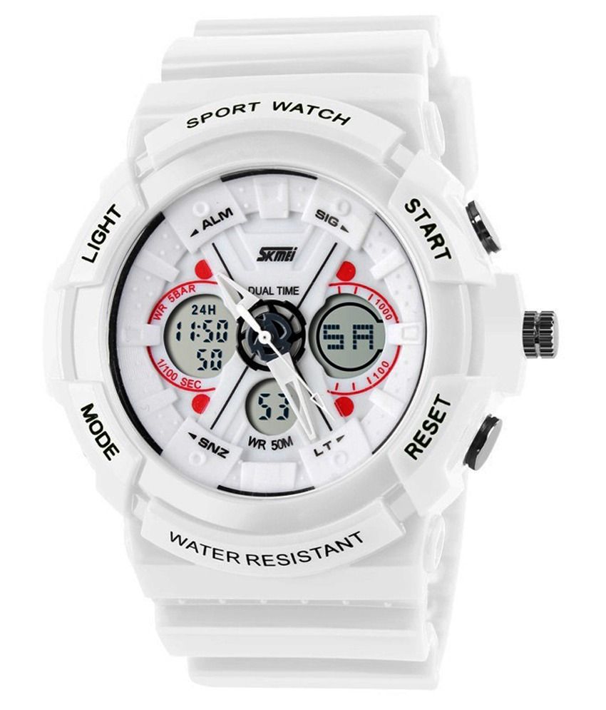 Skmei White Analog-Digital Sports Watch - Buy Skmei White Analog