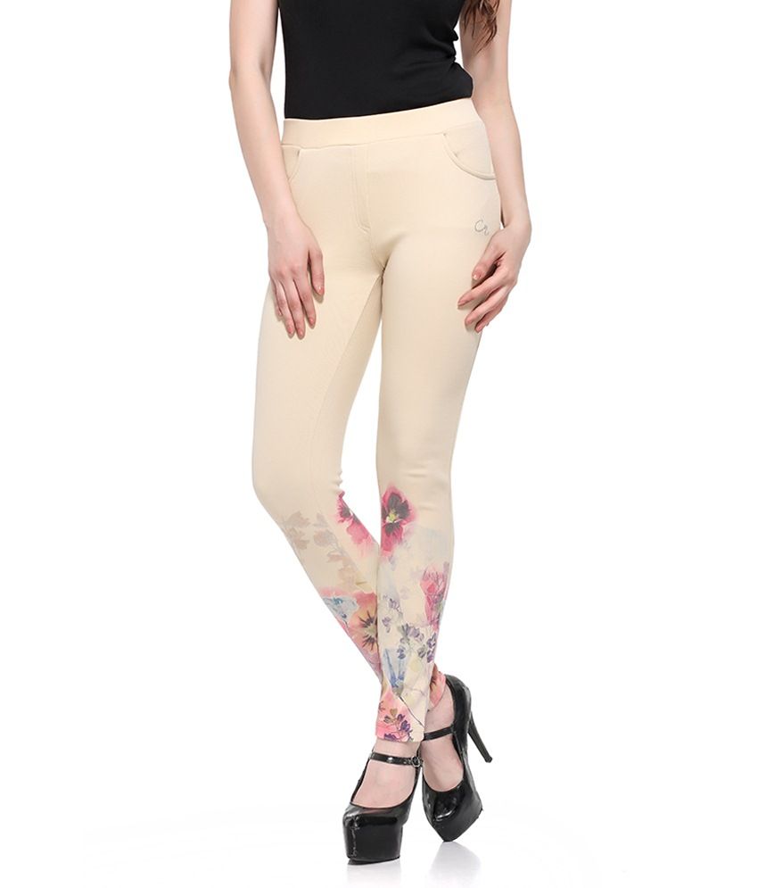 beige jeggings