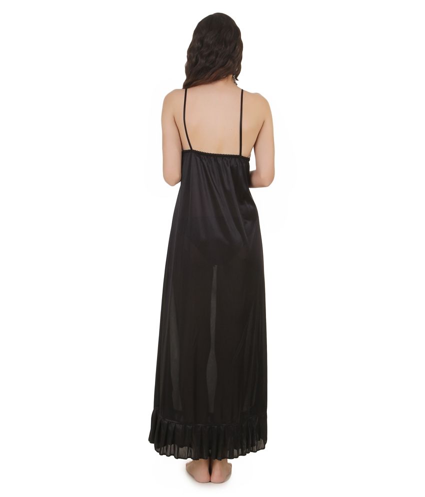 black satin night suit