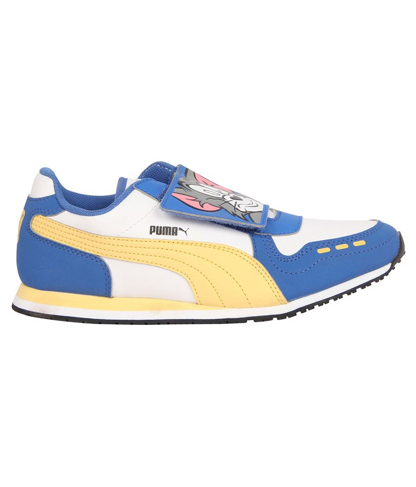 puma blue and yellow casual shoes