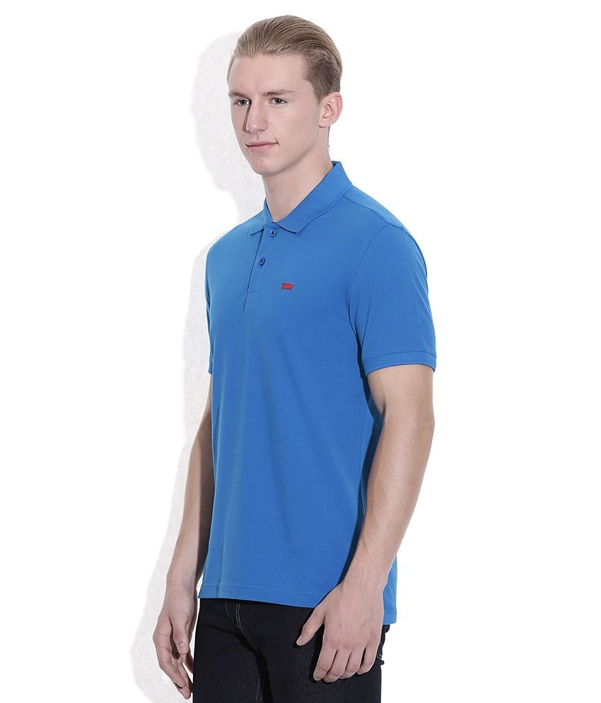 Levis Blue Basics Polo T-Shirt - Buy Levis Blue Basics Polo T-Shirt 