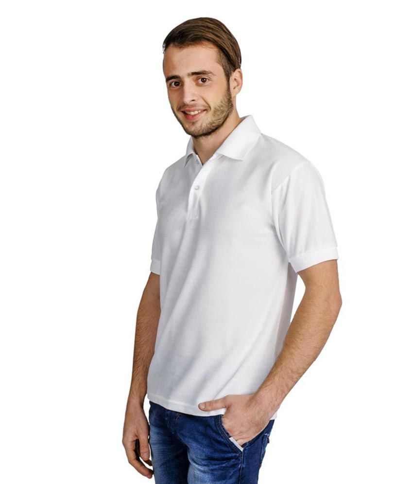 Sagar Sports White Cotton Polo T-shirt White - Pack Of 2 - Buy Sagar ...