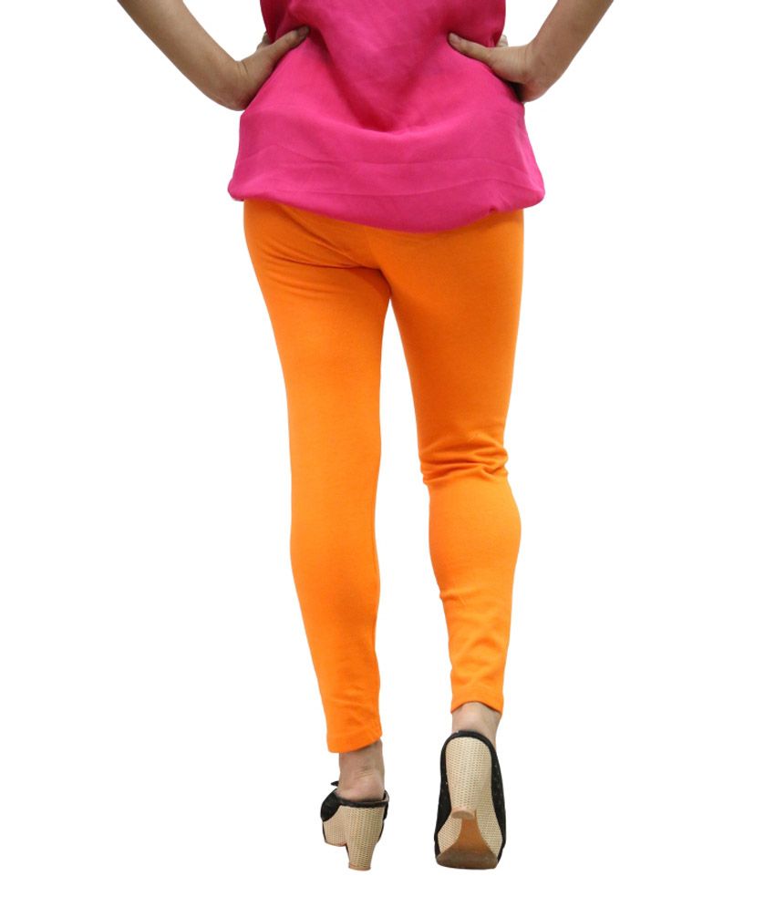 orange workout leggings