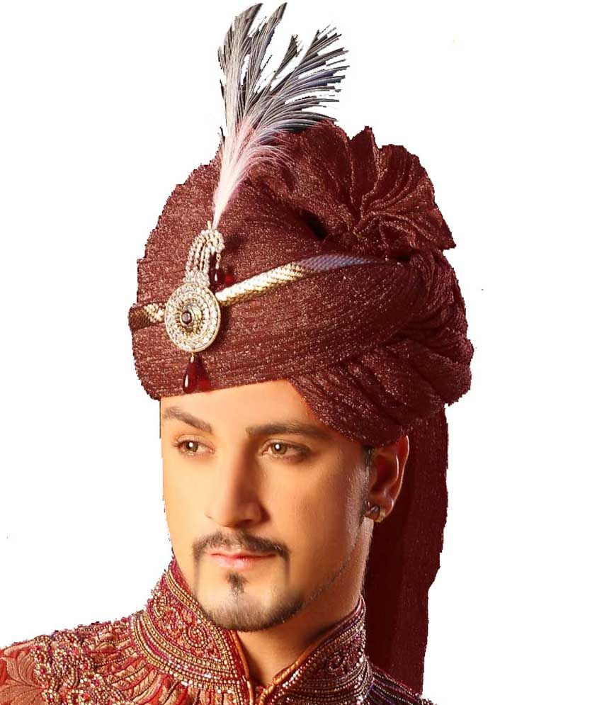 Rrp Gray Polyester Groom Turban - Buy Online @ Rs. | Snapdeal