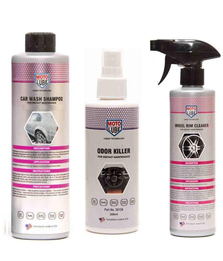 Moto Lube Wheel Rim Cleaner 200Ml With Car Wash Shampoo 500Ml With Odor