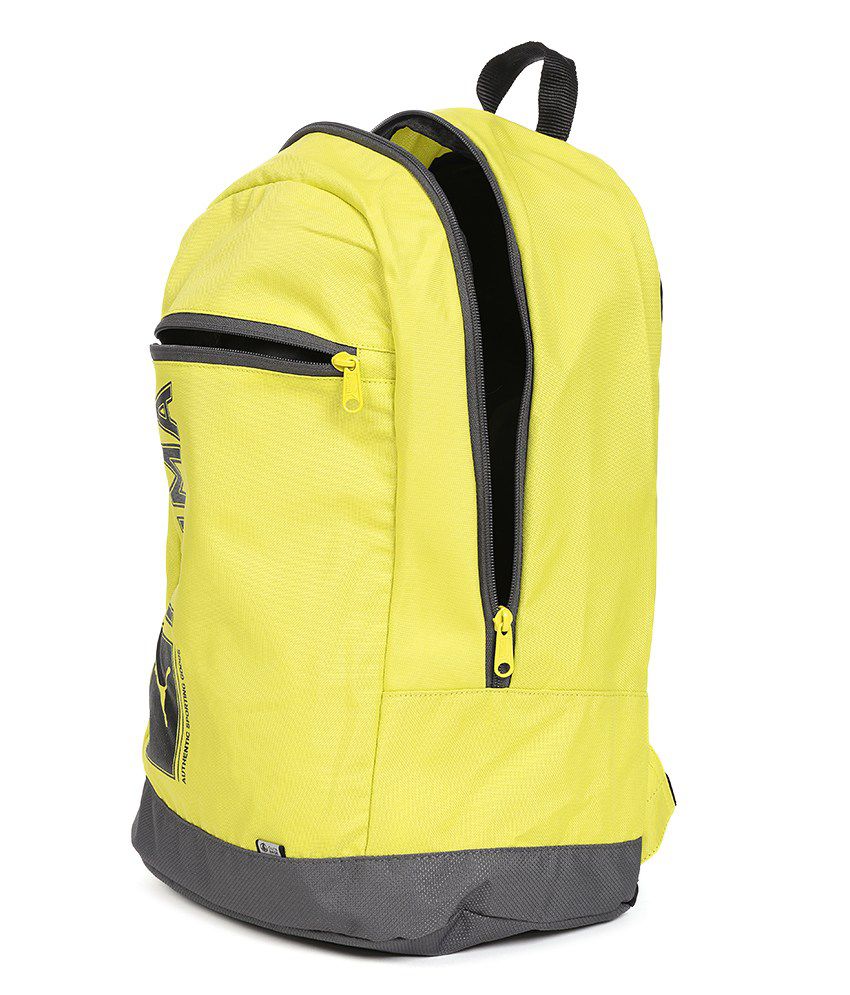puma yellow backpack