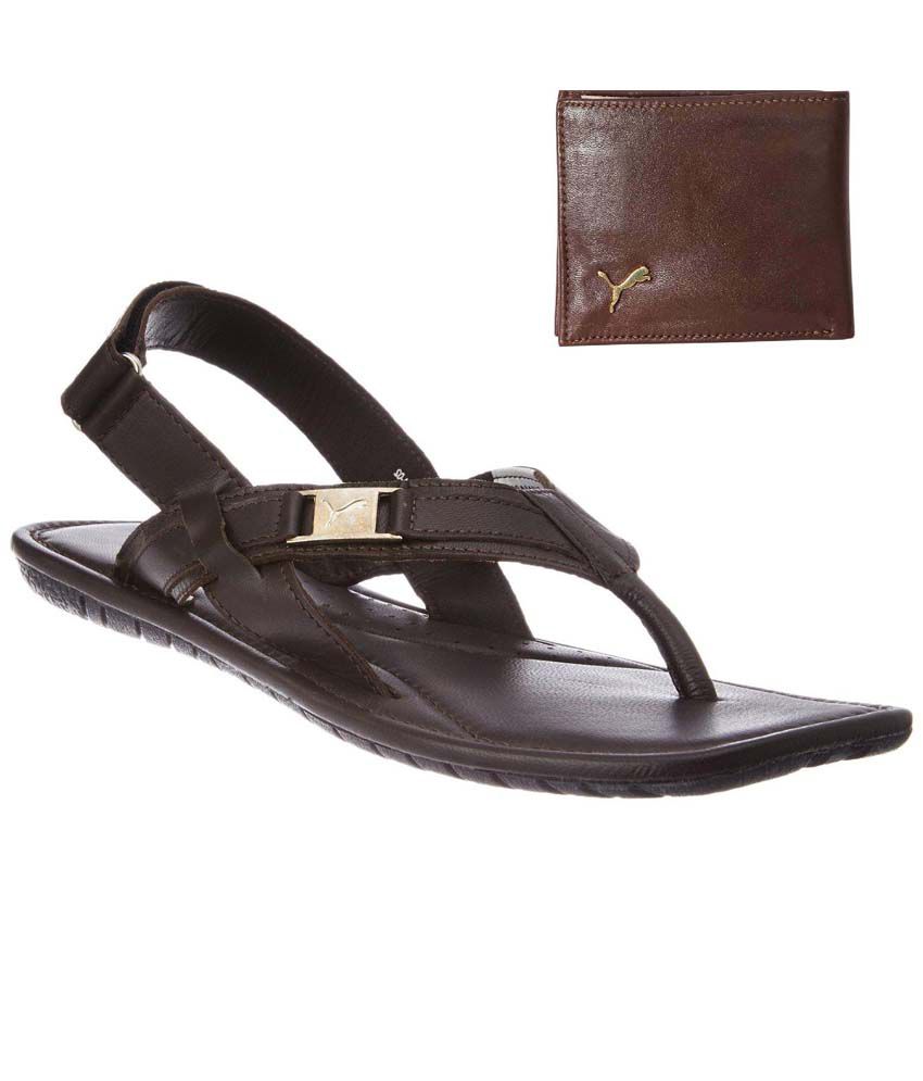 puma leather sandals
