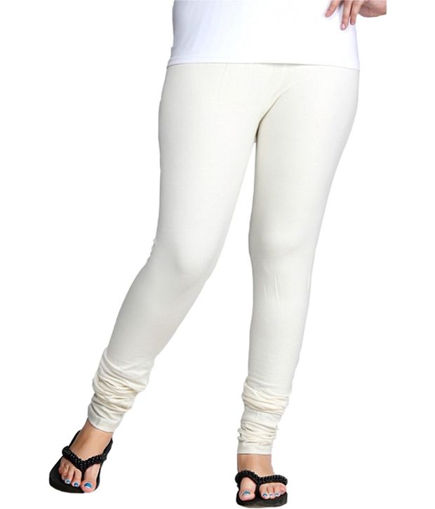 Escocer White Cotton Leggings Pack of 5 Price in India - Buy Escocer ...