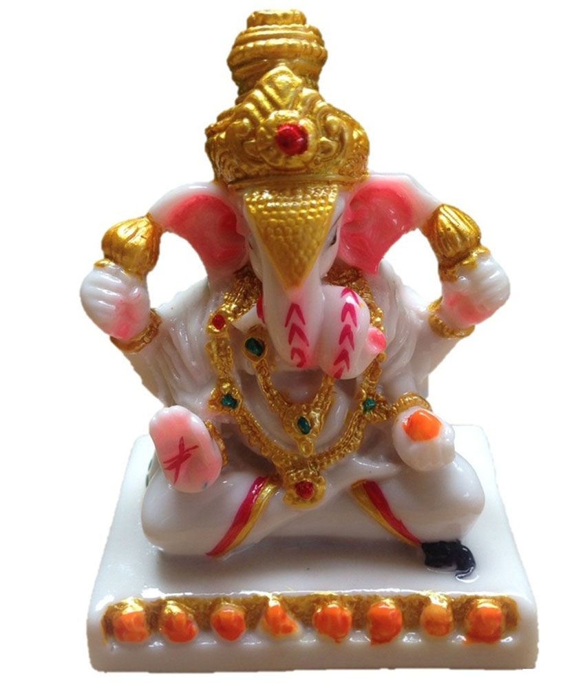 Mtek White Marble Ganesha Idol Buy Mtek White Marble Ganesha Idol at