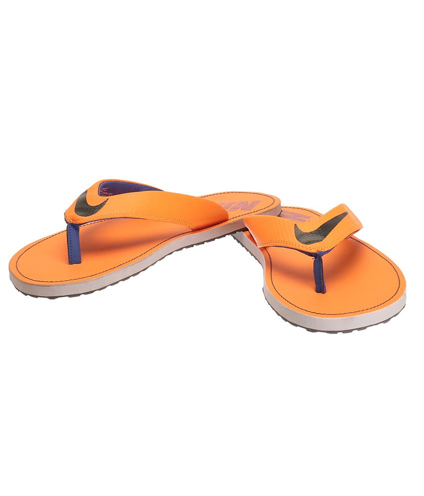 nike slippers orange