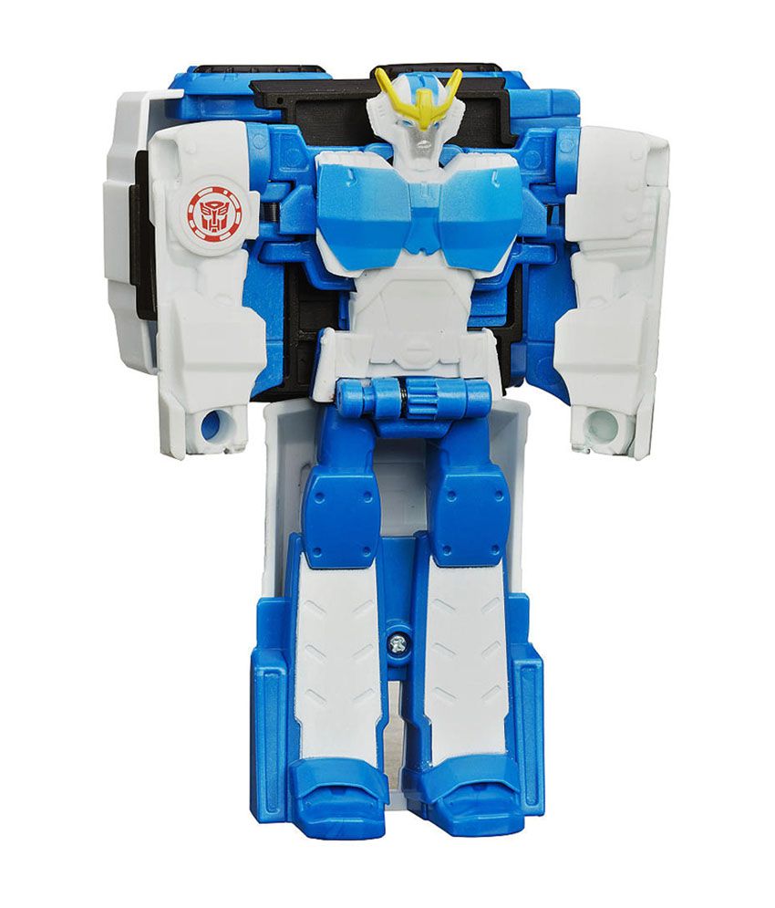 blue and white transformer