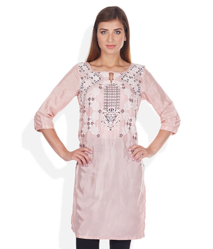 w kurti pink colour