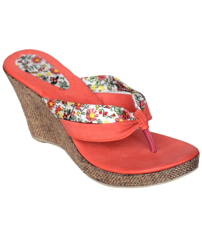 peach color slippers