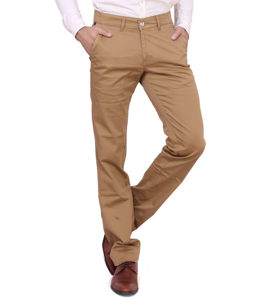 Dad Khaki Cotton Lycra Formal Trouser For Men - Buy Dad Khaki Cotton ...