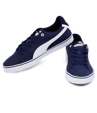 puma court point vulc navy blue sneakers